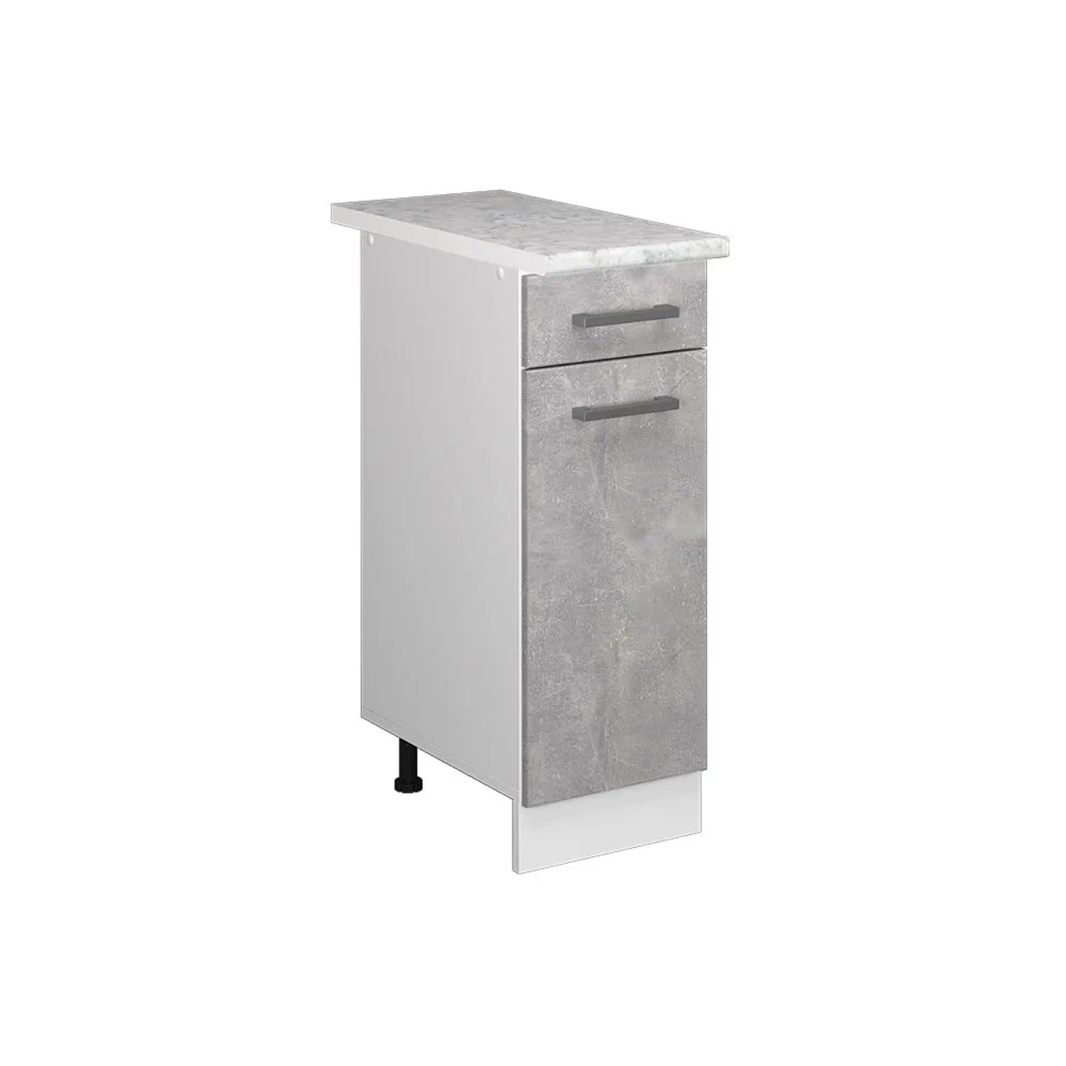 Vicco Küchenunterschrank R-Line Schubladenschrank für die Küche Beton Weiß 30 cm AP Marmor