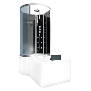 AcquaVapore Duschtempel K50-R32: Kombination aus Badewanne und Dusche, 100x170 cm.