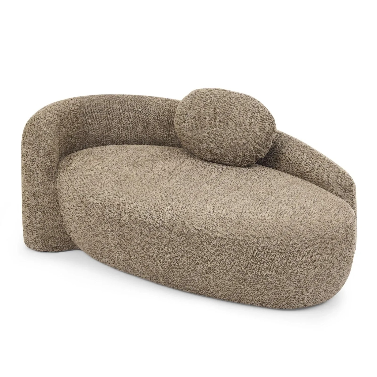 PXloue 2-Sitzer Stoffsofa Teddyfell Relaxsessel Bodensessel aus Schaumstoff für Wohnzimmer Schlafzimmer Braun