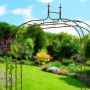 Relaxdays Rosenbogen Stahl Braun mit Spitzen 240 cm x 155 cm x 39 cm 5,5 kg_3