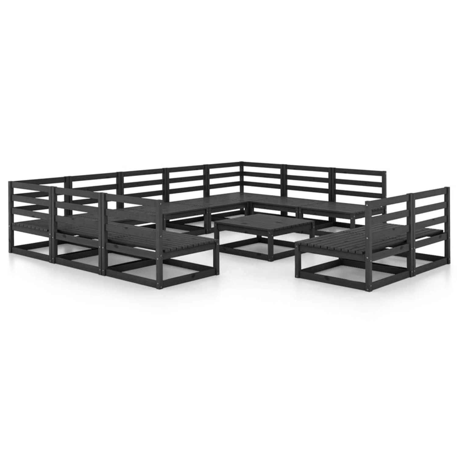 vidaXL 12-tlg Garten-Lounge-Set Massivholz Kiefer Modell 106 günstig online kaufen