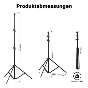 Walimex Pro Smartlift Lampenstativ Sl-300 Lichtstativ Blitzstativ Studiostativ
