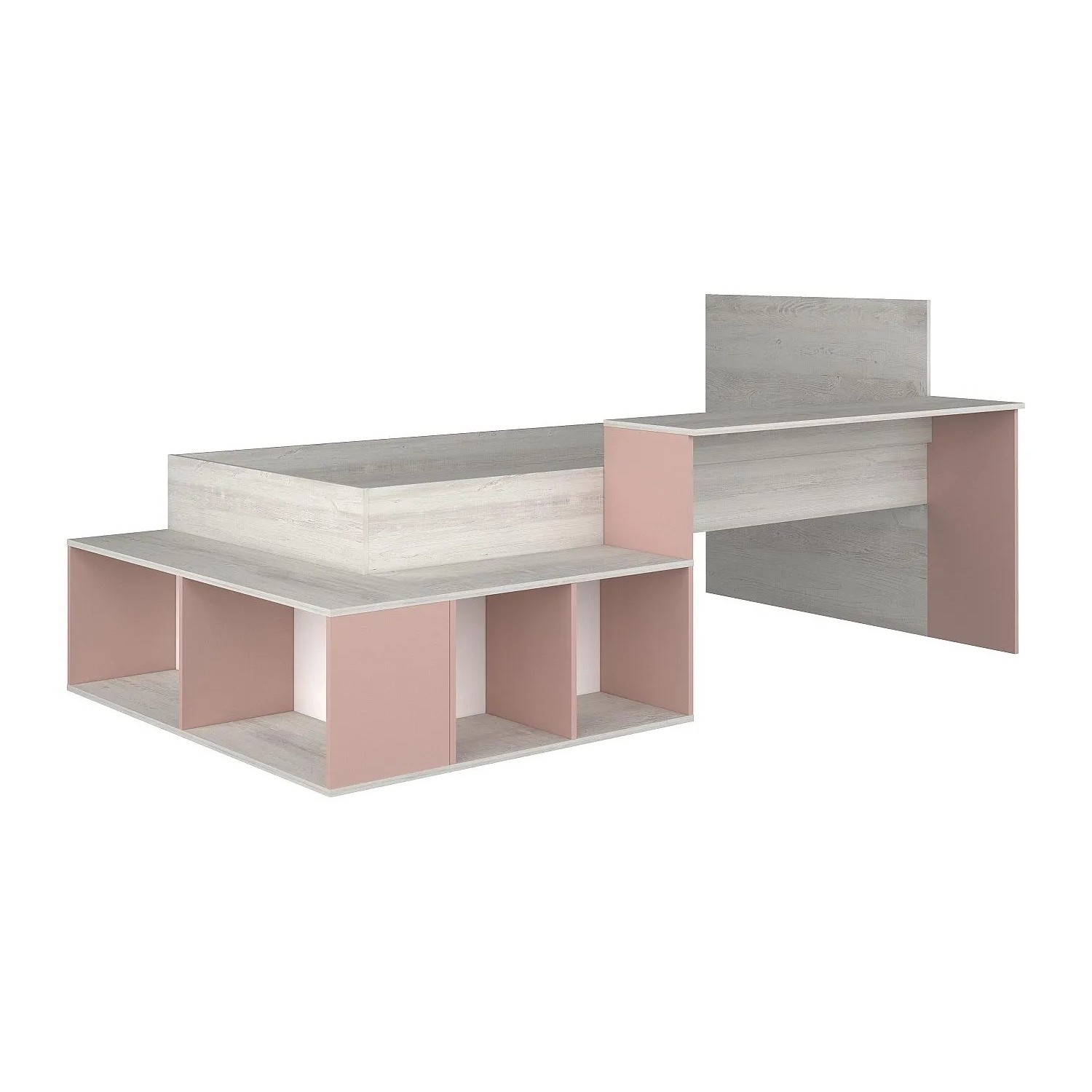 Vente-unique Bettkombination Rigali Rosa  Naturfarben Hell 204.4 cm  233.2 cm