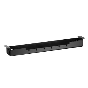 SOTECH CAVO Kabelwanne, schwarz matt, schwenkbar, für Schreibtisch Untertischmontage. Robustes Stahl Kabelmanagement.