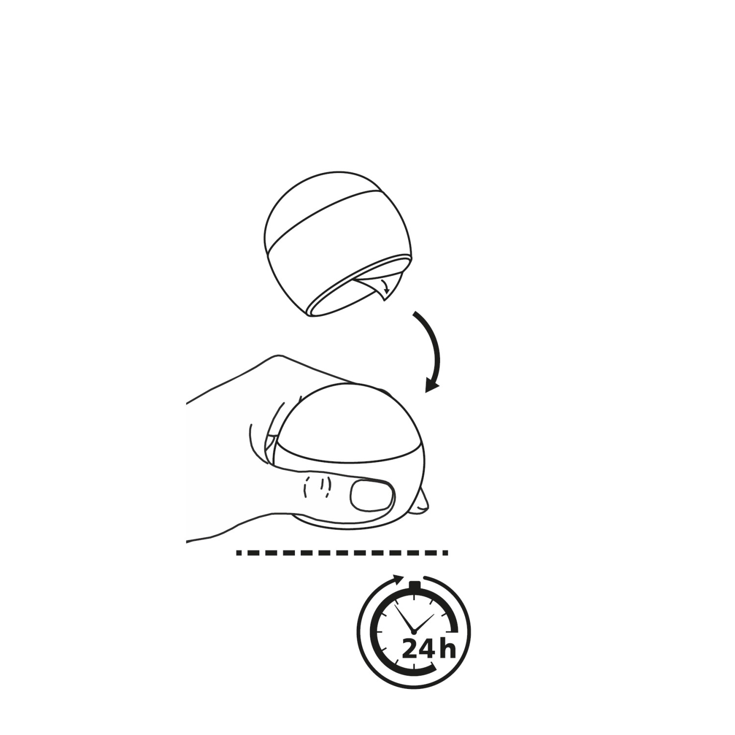 Anleitung: Wagner Bodentürstopper Black Deluxe kleben. 24h Aushärtezeit.