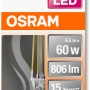 Osram LED E14 Tropfenlampe, 6,5W, 806lm, warmweiß, dimmbar.
