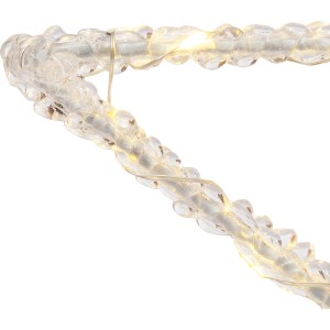 Transparente LED-Silhouette Stern, 31 cm, warmweiß leuchtend, für Weihnachtsdeko im Innen- und Außenbereich.