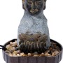 Dobar Zimmerbrunnen Buddha mit Lotusblüte in Steinoptik und Deko-Steinen.