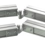 2D-Gelenk für Aluprofil (45x38 mm) zur flexiblen Verbindung von Terrassendielen.