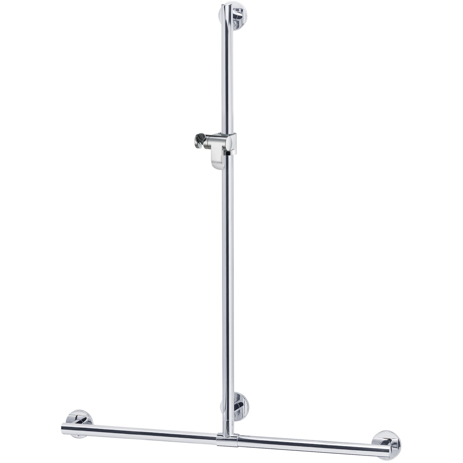 Keuco Duschhandlauf Plan Care 34914 Silber eloxiert mit Brausestange 1182/1263mm