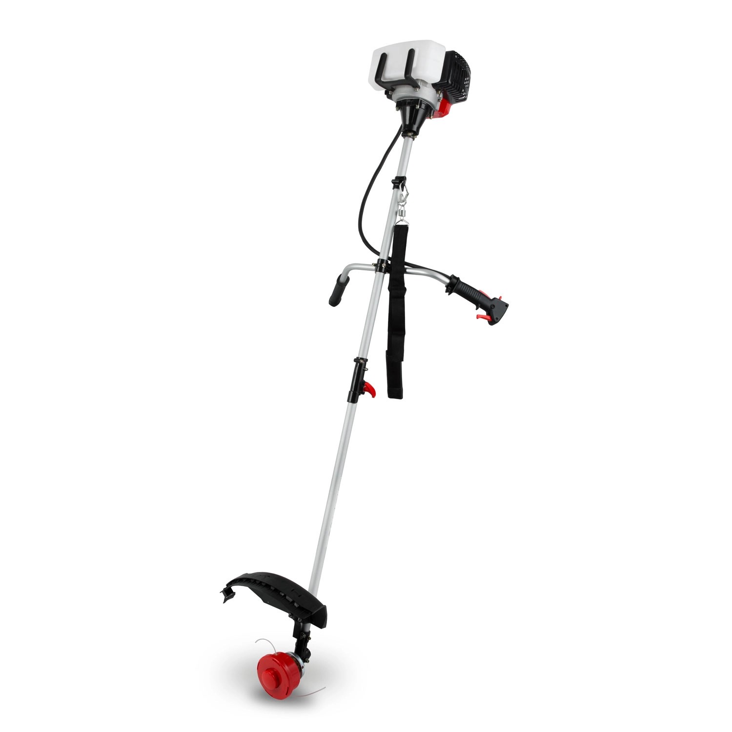 EBERTH 2in1 Benzin Motorsense Freischneider mit Fadenkopf und Dickichtmesser.