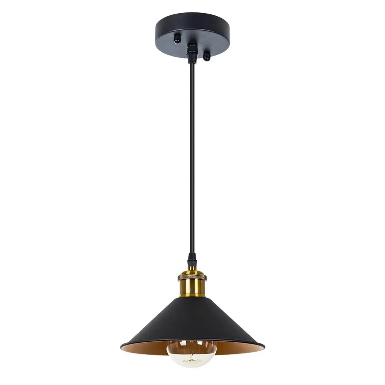 Arte Lamp Pendelleuchte Cappello E27 Schwarz höhenverstellbar