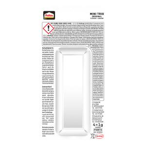 Pattex Sekundenkleber Mini-Trio, 3 Tuben á 1g, farbloser Flüssigkleber für schnelle Reparaturen.