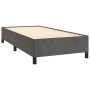 Boxspringbett in Dunkelgrau, Samtbezug, Liegefläche 80x200 cm. Bettgestell mit Lattenrost.