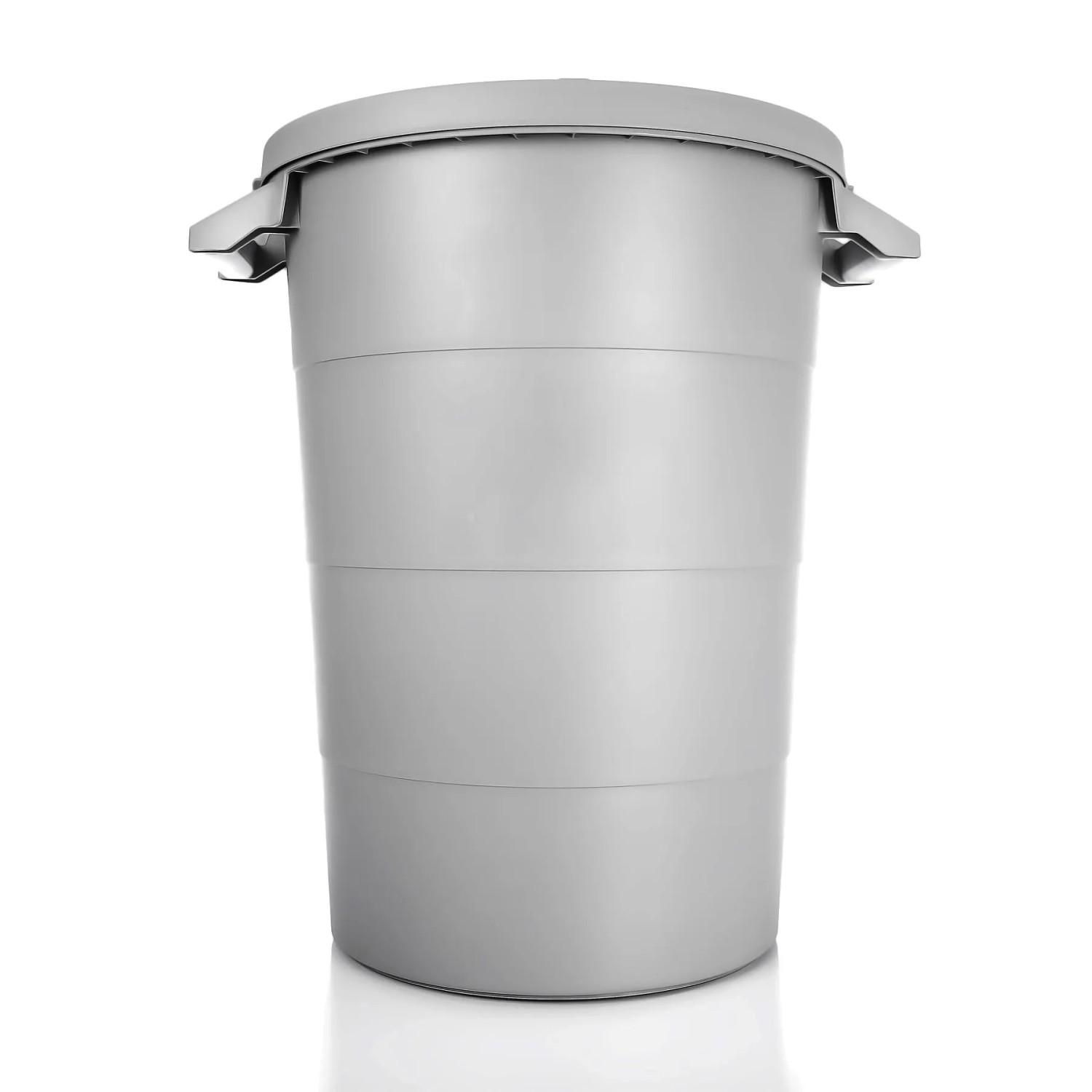BigDean Wetterfeste Universaltonne Mit Deckel Und 2 Stabilen Tragegriffen 80 Liter GRAU Regentonne Mülleimer Indoor Und Outdoor Geeignet Made