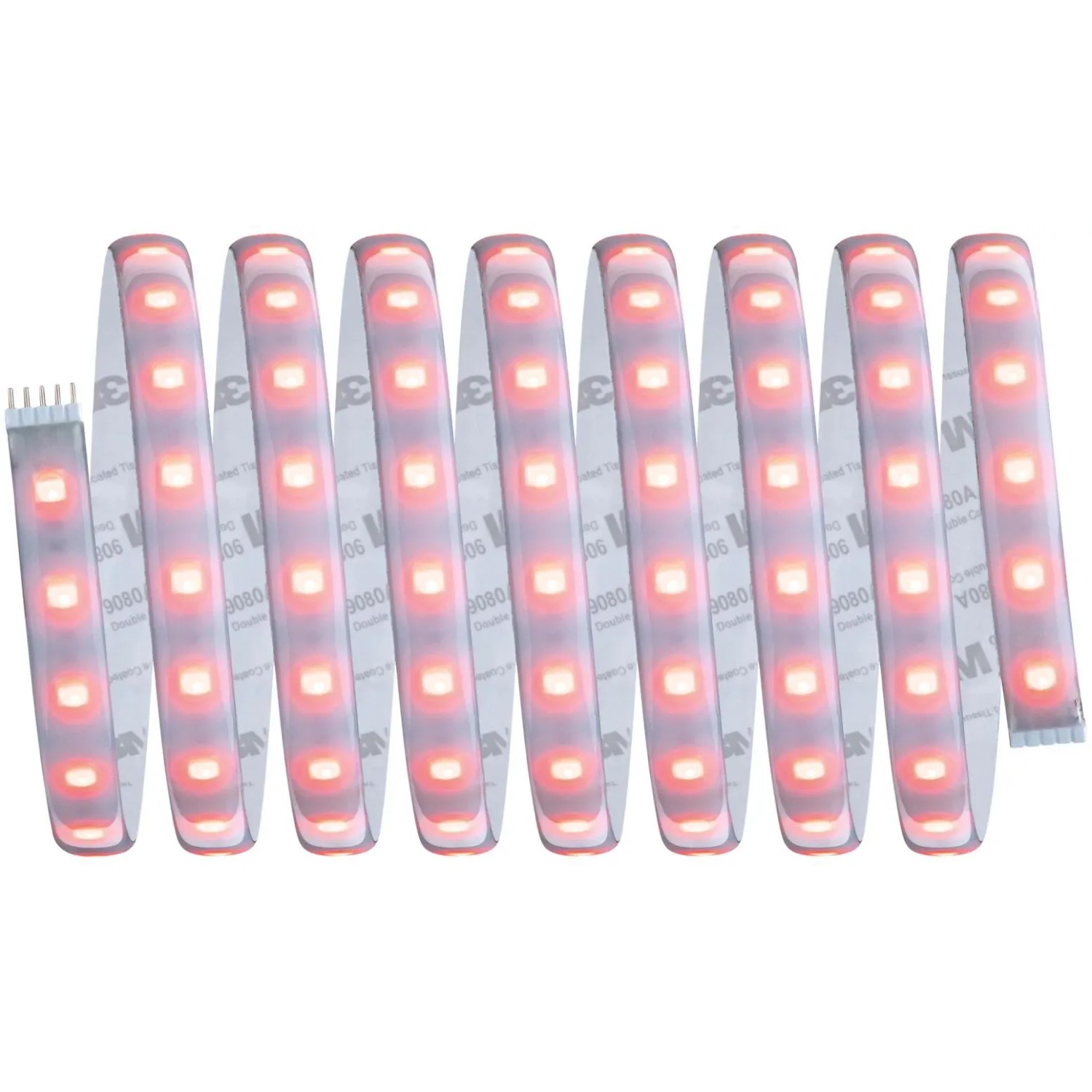 Paulmann MaxLED 500 RGBW LED-Streifen, 3m, Smart Home Zigbee, rot leuchtend.