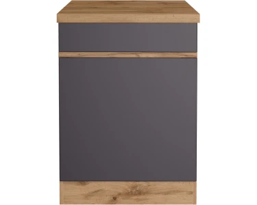 Turin kaufen Tür Küchenunterschrank 1 cm Held Graphit/Wotaneiche Schublade OBI Möbel bei 1 60