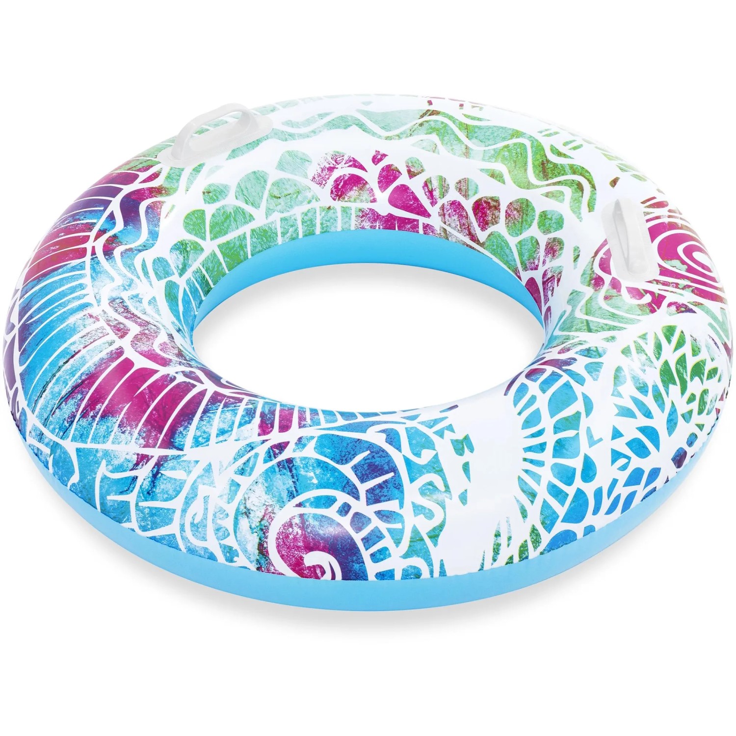 Bestway Schwimmring Summer Swirl, Ø 80cm, mit Mandala-Design und Haltegriffen.