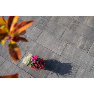 Diephaus Terrassenplatte Ruda Quarzit in Holzoptik, grau, 60x30 cm. Gehwegplatte mit Holzstruktur.