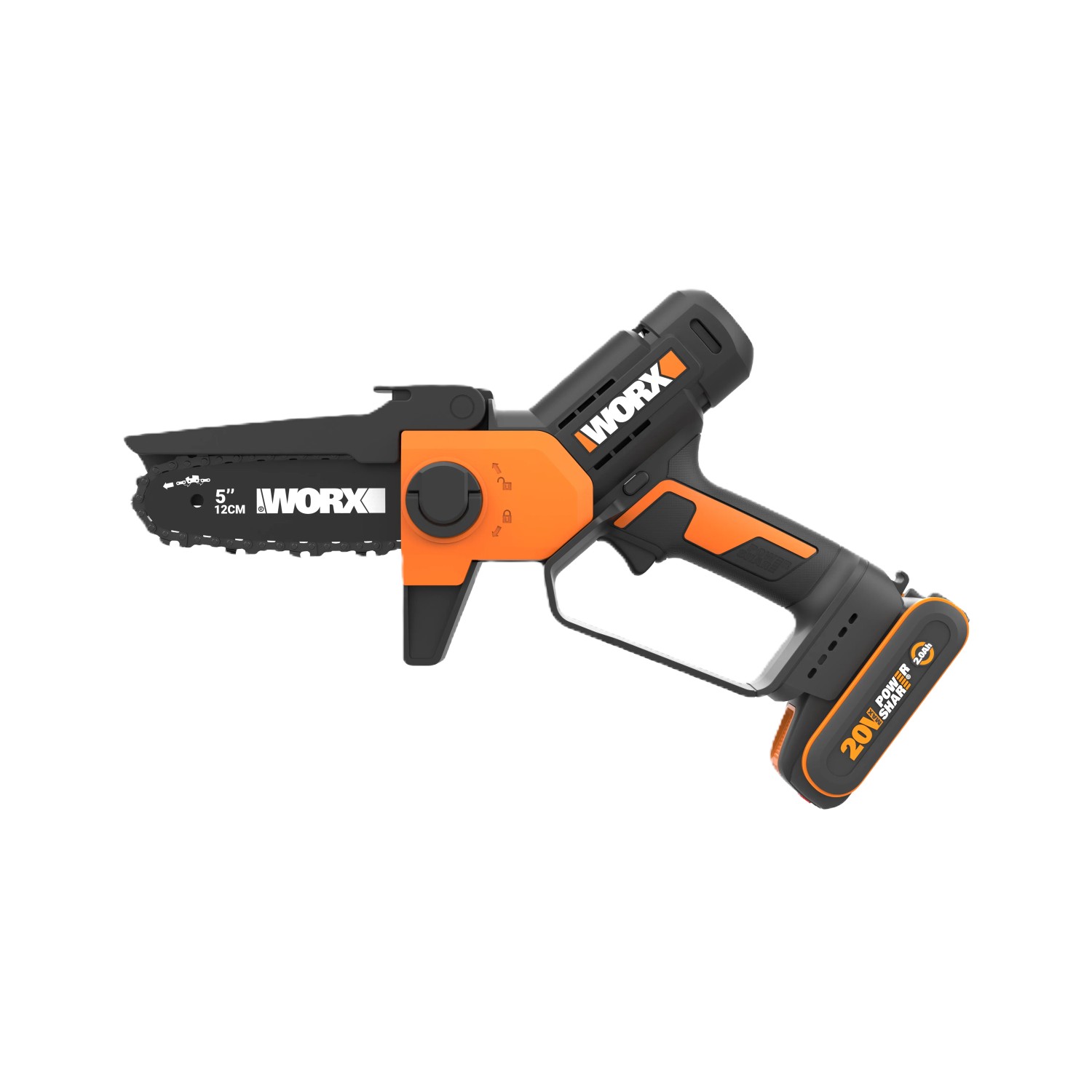 Worx Akku-Astsäge WG326E.2 mit Akku und Ersatzkette