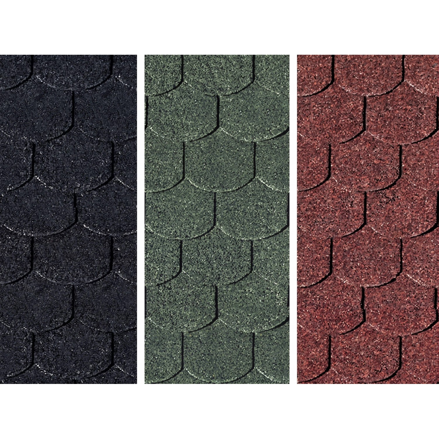 Woodtex Dachschindeln Biberschwanz in Schwarz 3 m²