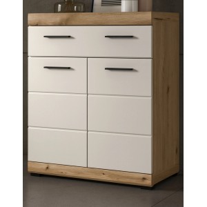 Inn.Furn Badezimmer Kommode in Sand und Eiche 74 x 88 cm Shawn