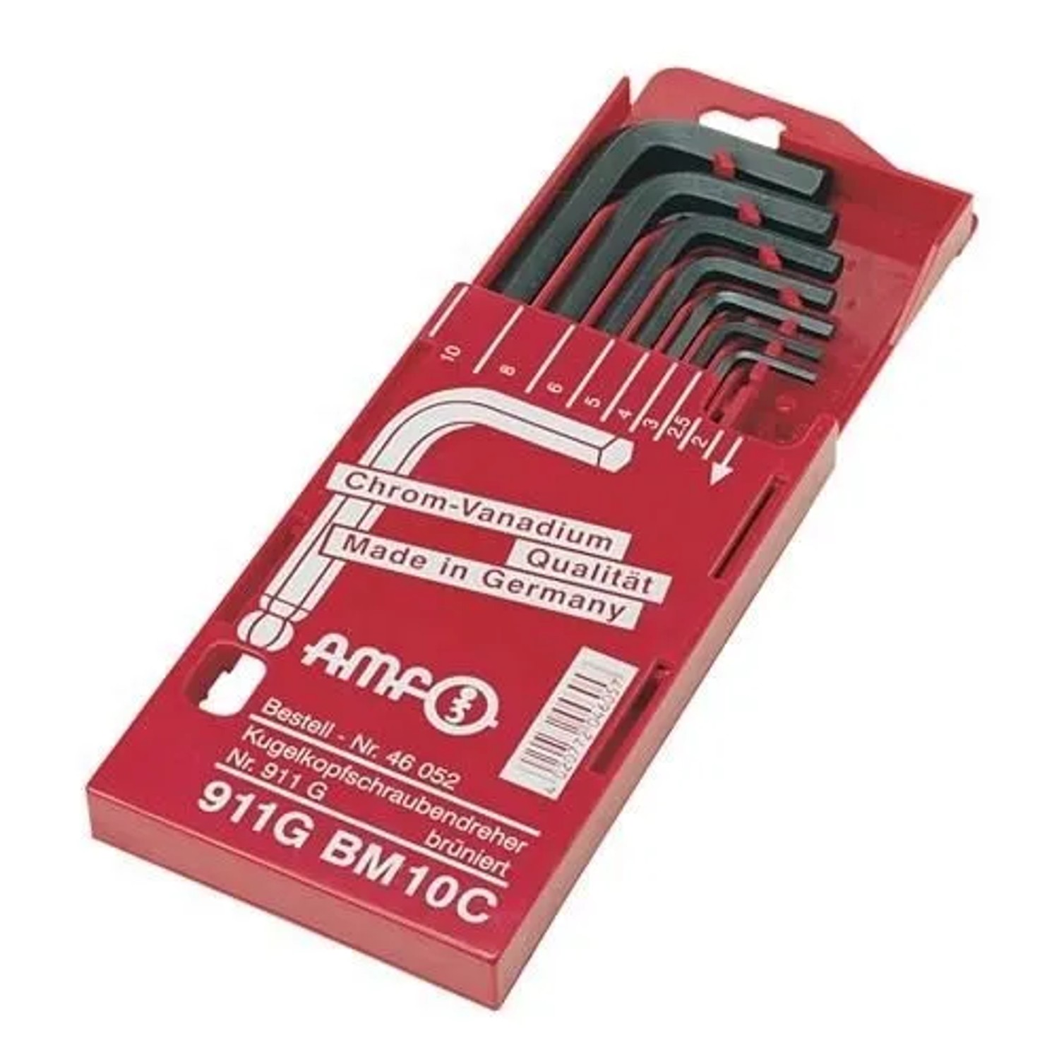 AMF Winkelschraubendrehersatz 911G BM10 8Tlg  In Schiebekassette 46052
