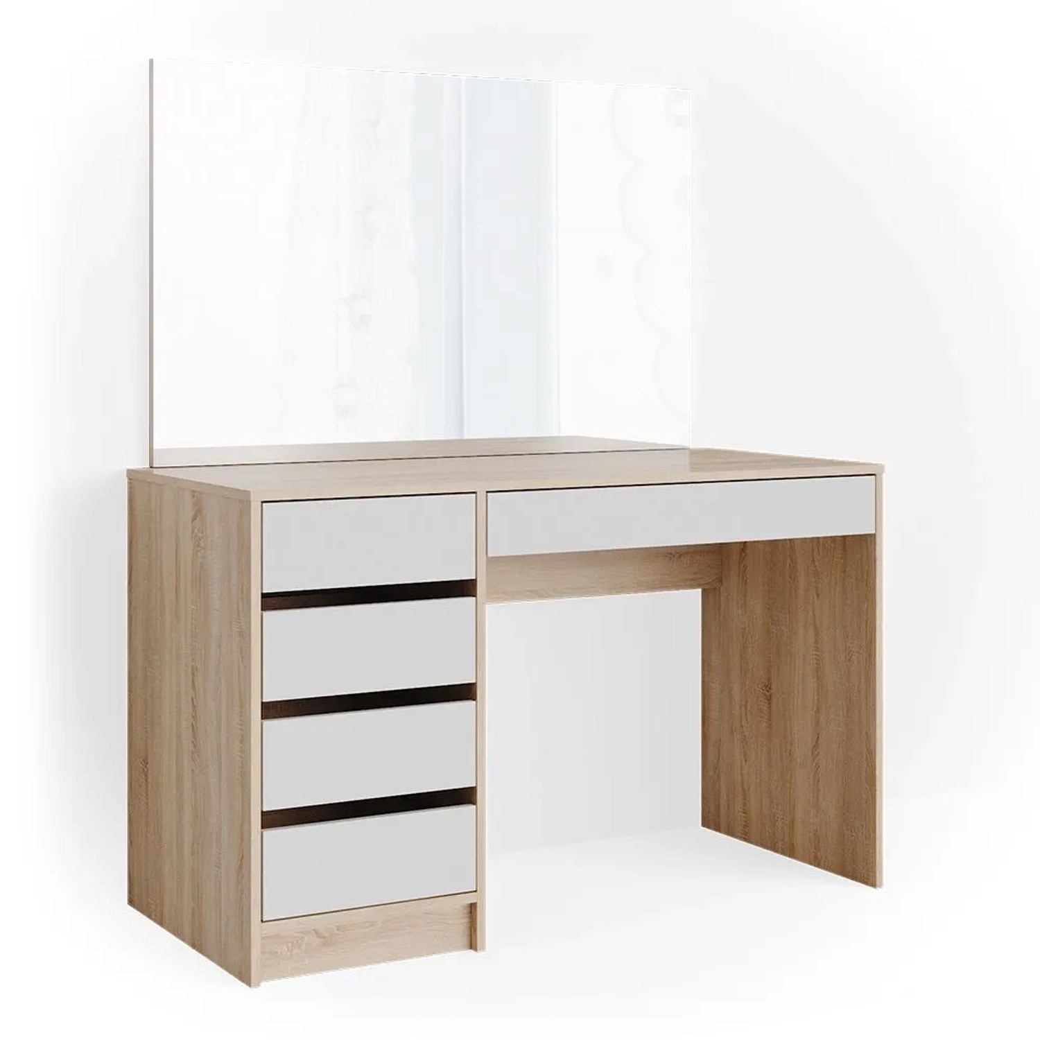 Vicco Schminktisch Sherry Weiß/Sonoma 120 x 145 mit Spiegel
