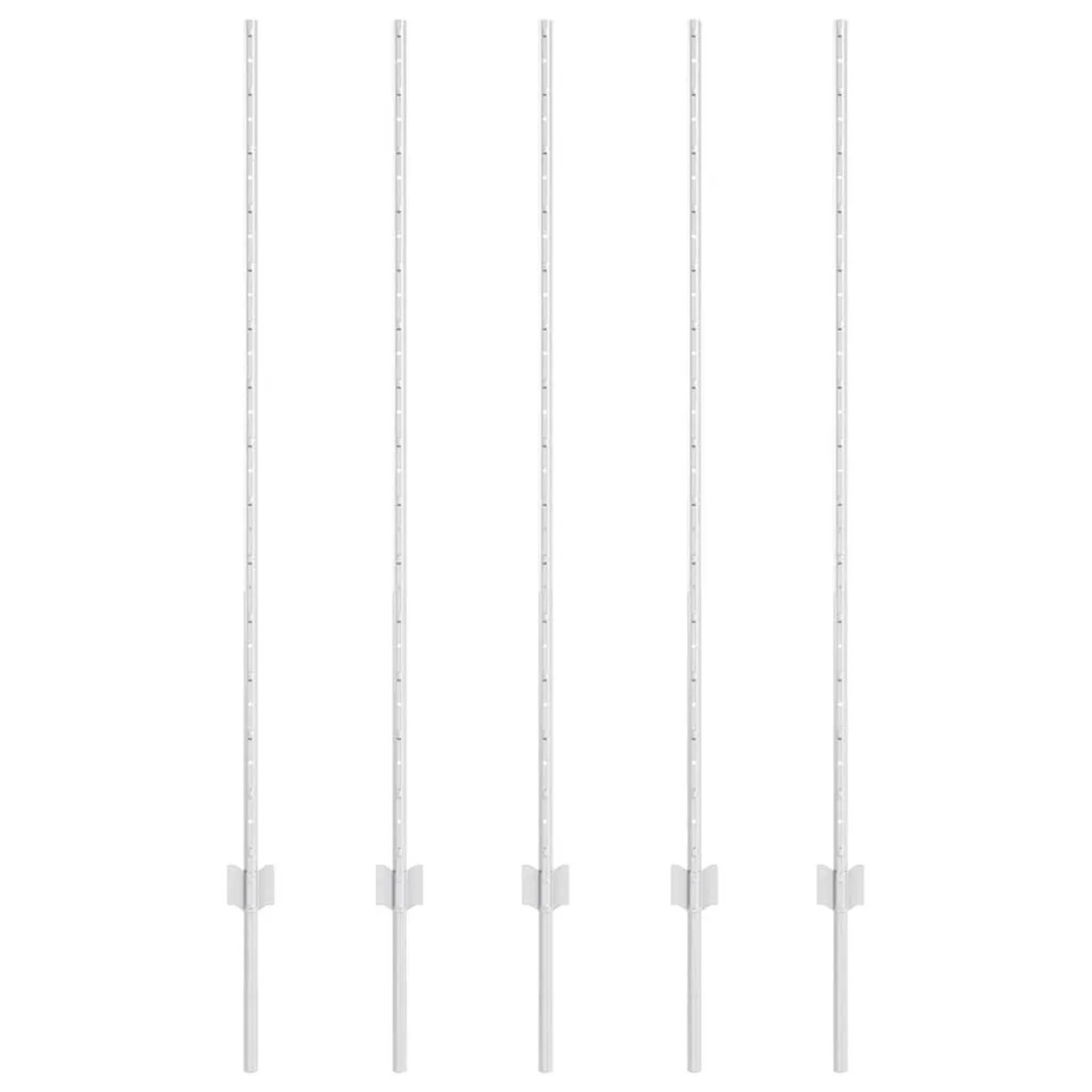 vidaXL Zaunpfosten 5 Stk Silber 140 cm Stahl 42006300 günstig online kaufen