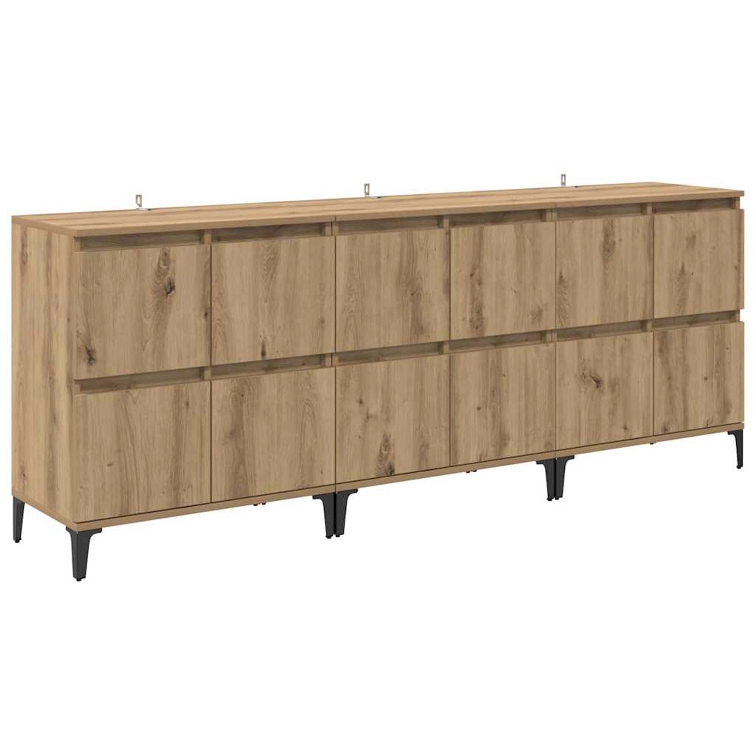 vidaXL Sideboards 3 Stk Artisan-Eiche 60 x 35 x 70 cm Holzwerkstoff 3415581 günstig online kaufen