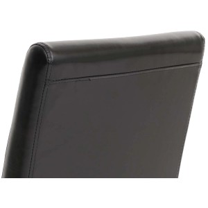 CHEFGASTRO Esszimmerstuhl 2er-Set Klassisch & Zeitlos 90x43x56cm Sitzhöhe 45cm Leder Helle Beine Schwarz