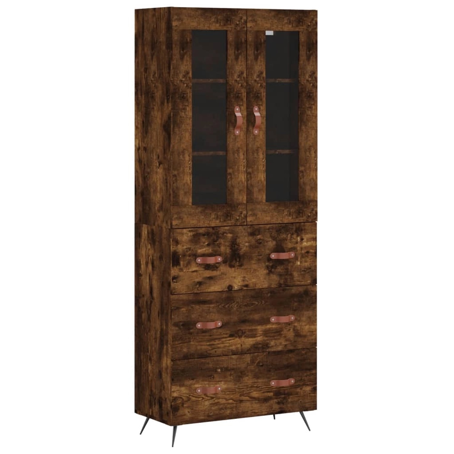 vidaXL Highboard Räuchereiche 69,5x34x180 cm Holzwerkstoff 3198382 günstig online kaufen