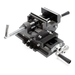 Wiltec Maschinenschraubstock 2 Achsen 75Mm Schraubstock Kreuztisch Frästisch Werkbank