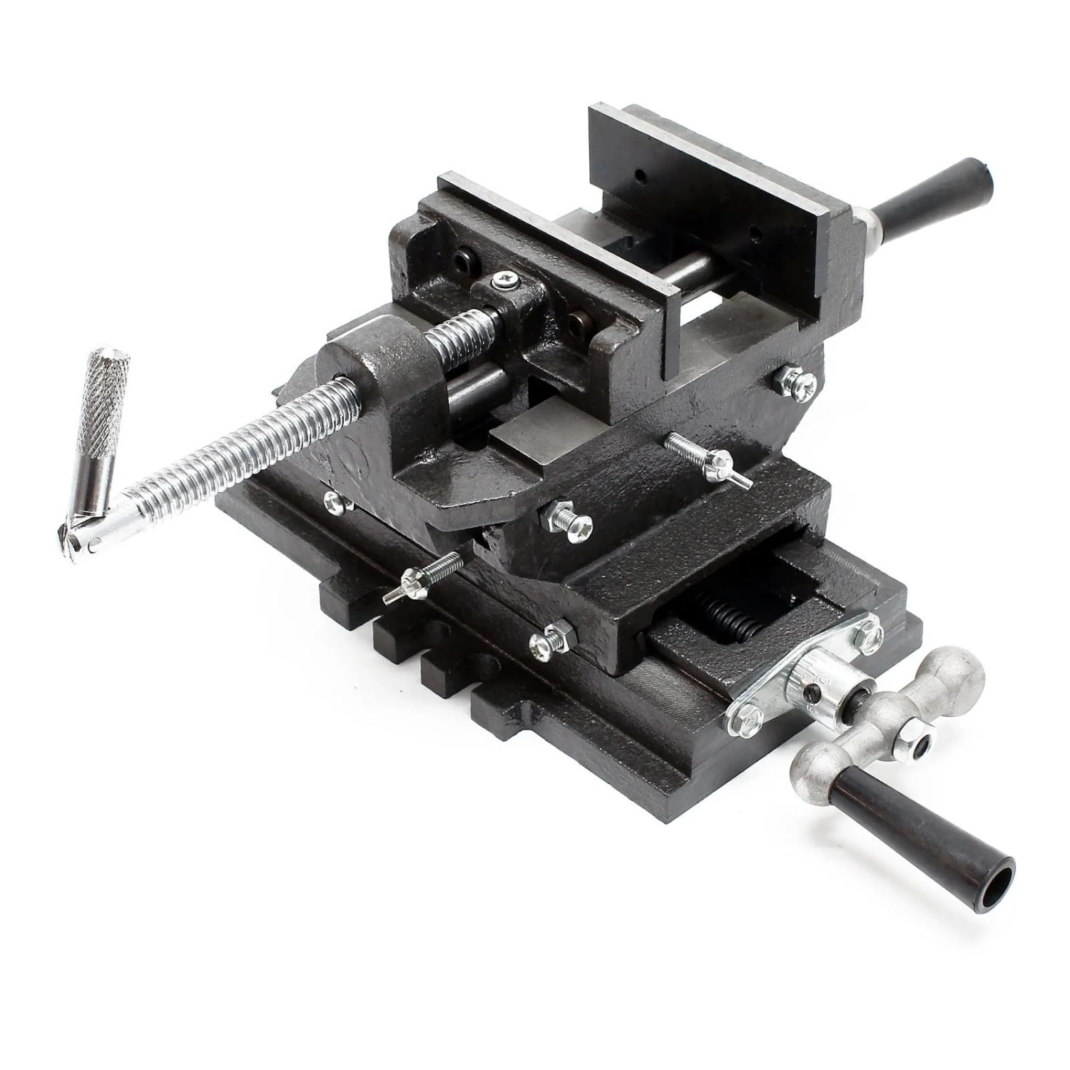 Wiltec Maschinenschraubstock 2 Achsen 75Mm Schraubstock Kreuztisch Frästisch Werkbank