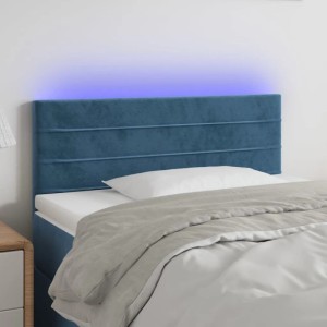 vidaXL LED Kopfteil Dunkelblau 80x5x78/88 cm Samt 3121786