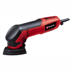 Einhell TC-DS 20 E Deltaschleifer in Rot und Schwarz. Kompakte Schleifmaschine für Ecken und Kanten.