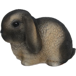 Dekorative Kaninchenfigur (10 cm) aus Polystone für Garten und Balkon.