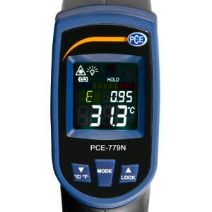 Digitalthermometer PCE Instruments 779N mit Displayanzeige der Temperatur.