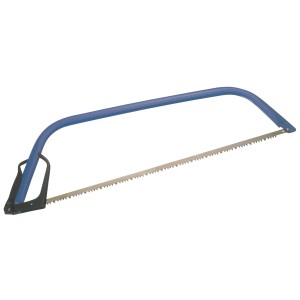 LUX Bügelsäge Holz 760 mm Comfort mit blauem Rahmen und Metallsägeblatt.