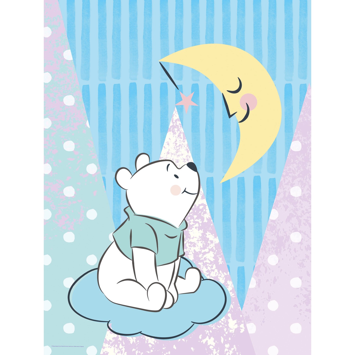 Komar Wandbild Winnie Pooh Moon 30 x 40 cm