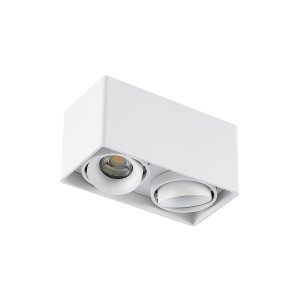 Moderne, weiße Arcchio LED-Deckenleuchte Kubika, 2-flammig für Flur und Treppenhaus.
