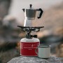 Evocamp Gaskartusche mit Gaskocher und Espressokocher, ideal für Camping.