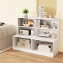 Weißer Costway Schuhschrank mit Regal und Sitzbank Kombination im Wohnzimmer.