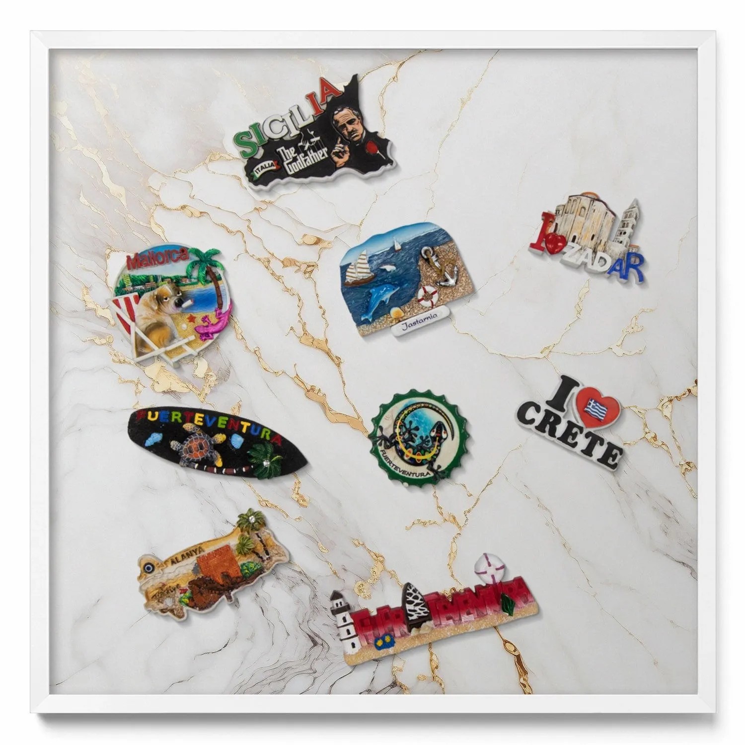 Tulup Magnettafel Magnetboard für die Wand mit Motiv Stilvoller Marmorstein günstig online kaufen