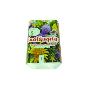 Grüne Fee Wildblumen Saatkugeln, 6 Stück, für bunte Blumenwiesen.