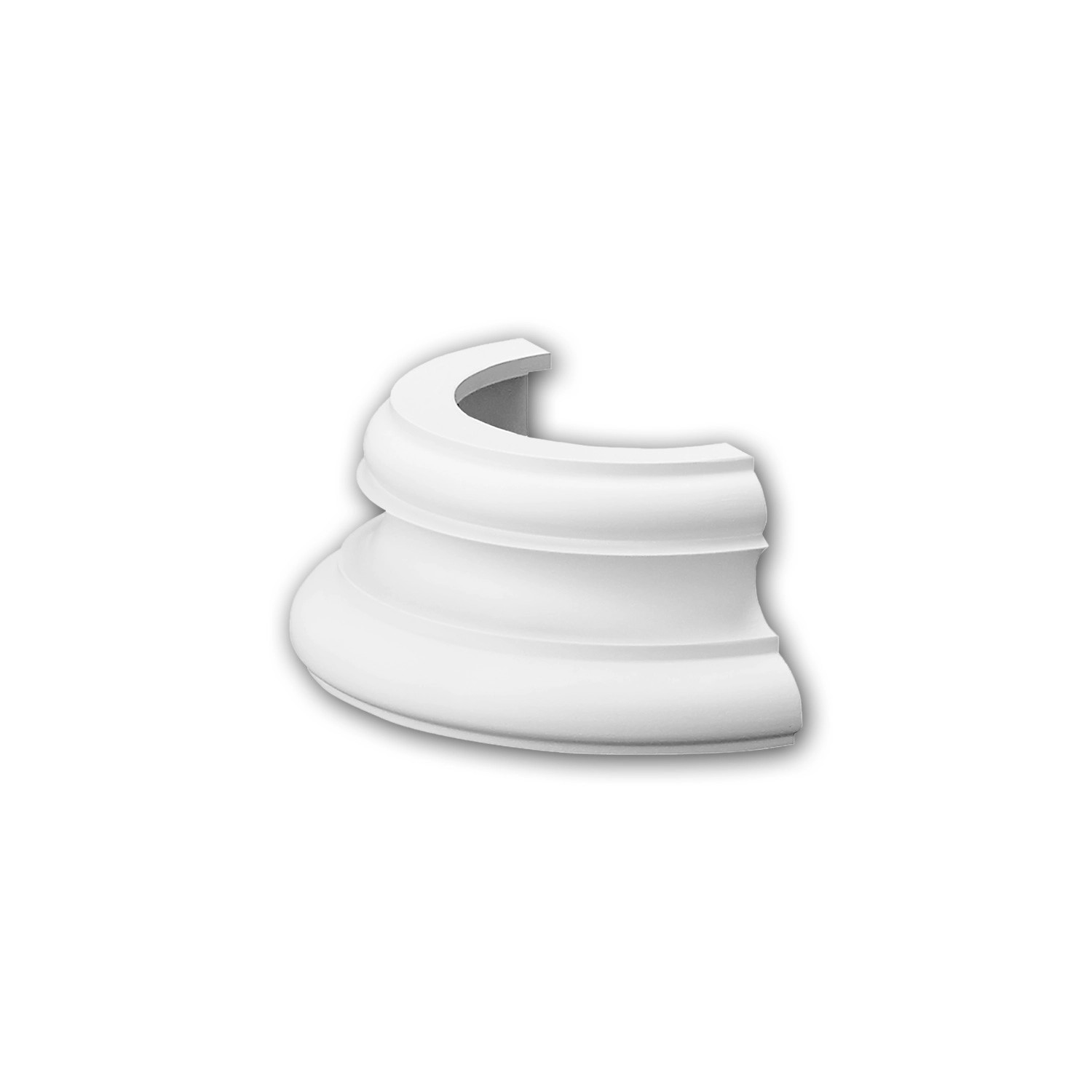 PROFHOME 117200 Halbsäulen Sockel Säule Zierelement Stuckdekor 38,0 cm x 17,0 cm x 19,0 cm Weiß