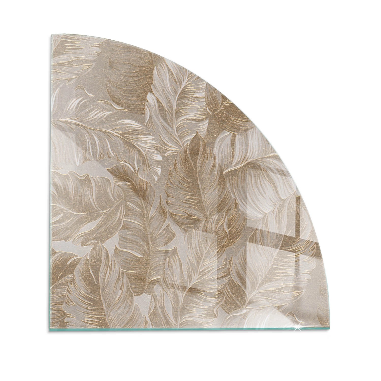 Tulup Glasplatte für Kamin Blätter in Dezenten Mustern Funkenschutzplatte a günstig online kaufen