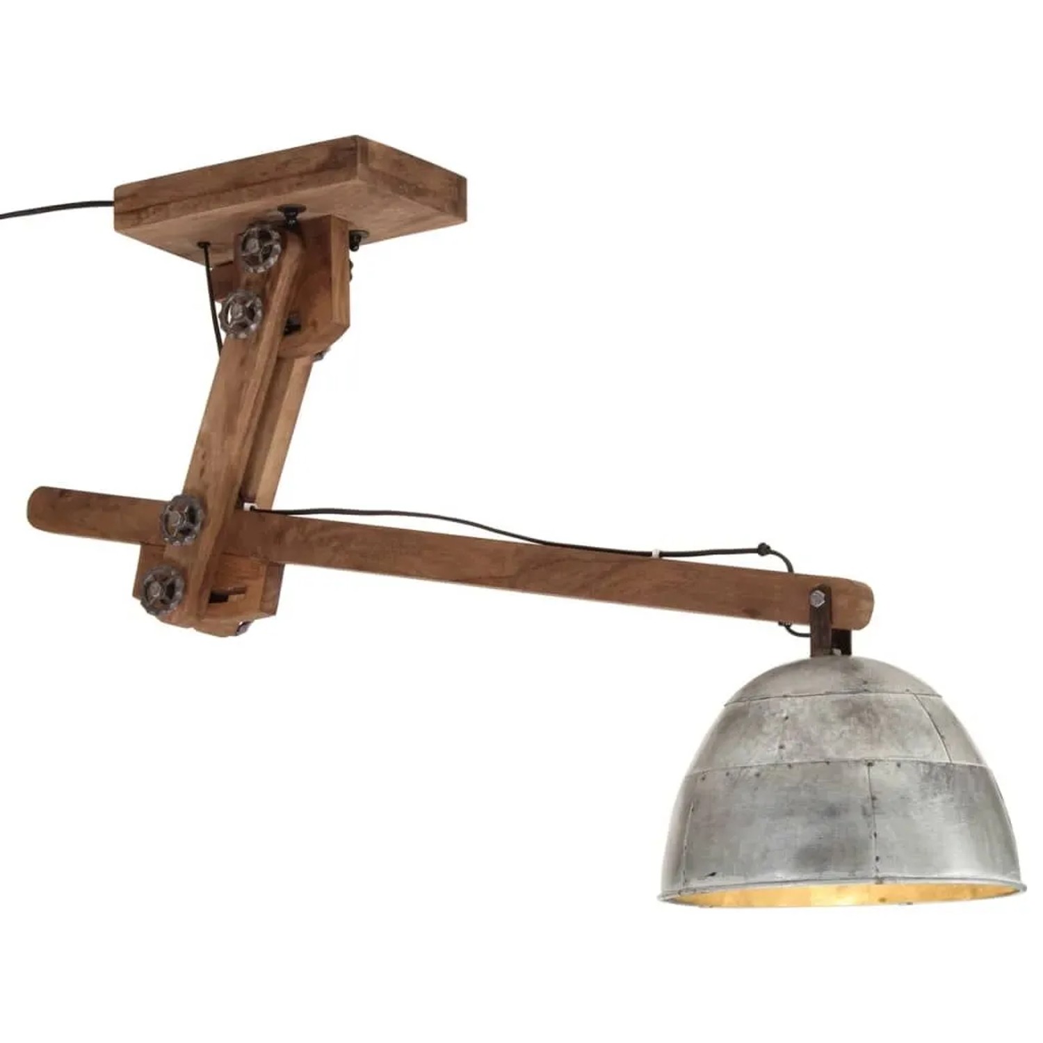 vidaXL Deckenleuchte 25 W Vintage Silbern 105x30x65-108 cm E27 371921
