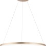 Moderne LED-Pendelleuchte Helia von Paul Neuhaus, 80 cm Durchmesser, Messing matt, dimmbar.