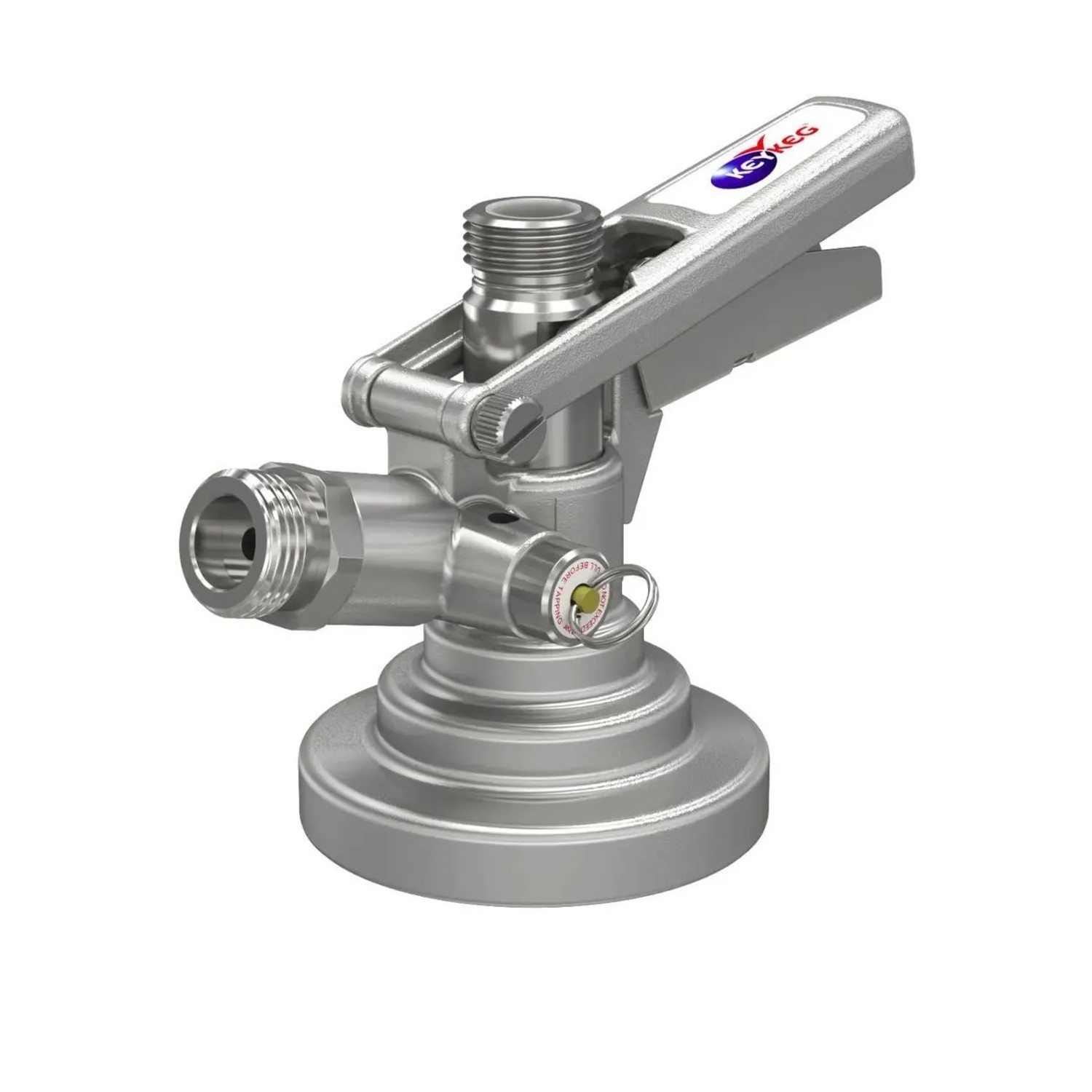 Ich-Zapfe Zapfkopf Keg-Verschluss für Keykeg-Fässer mit Sicherheitsventil und Edelstahl-Fühler